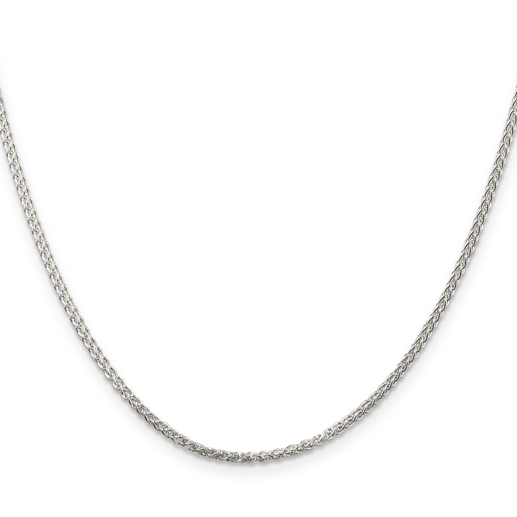Sterling Silver Wheat Chain Necklace 1.75mm