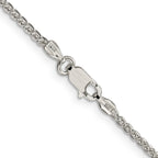 Sterling Silver Wheat Chain Necklace 1.75mm