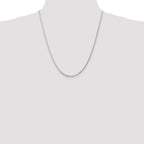 Sterling Silver 1.75mm Round Spiga Chain With 2 Inch Extension