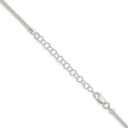 Sterling Silver 1.75mm Round Spiga Chain With 2 Inch Extension