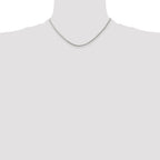 Sterling Silver Rhodium-Plated Wheat Chain Necklace 1.75mm