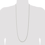Sterling Silver Rhodium-Plated 1.75mm Round Spiga Chain