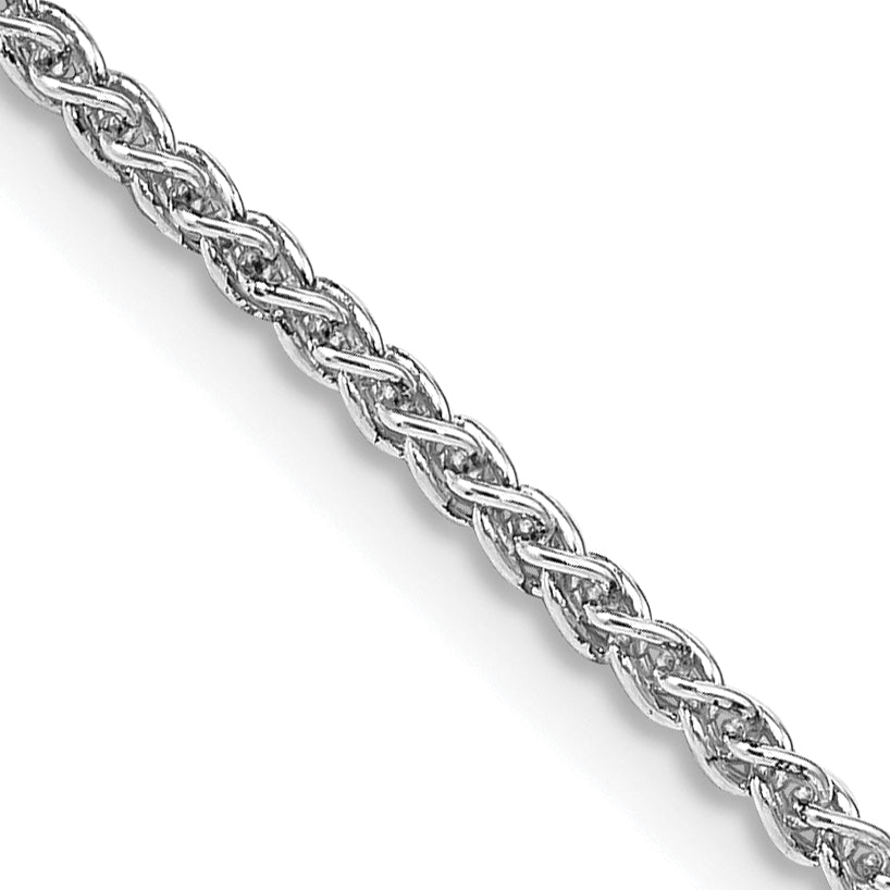 Sterling Silver Rhodium-Plated 1.75mm Round Spiga Chain