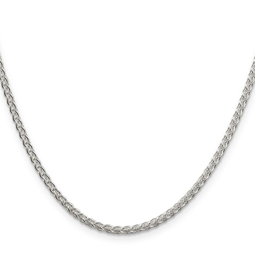Sterling Silver Wheat Chain Necklace 2.5mm