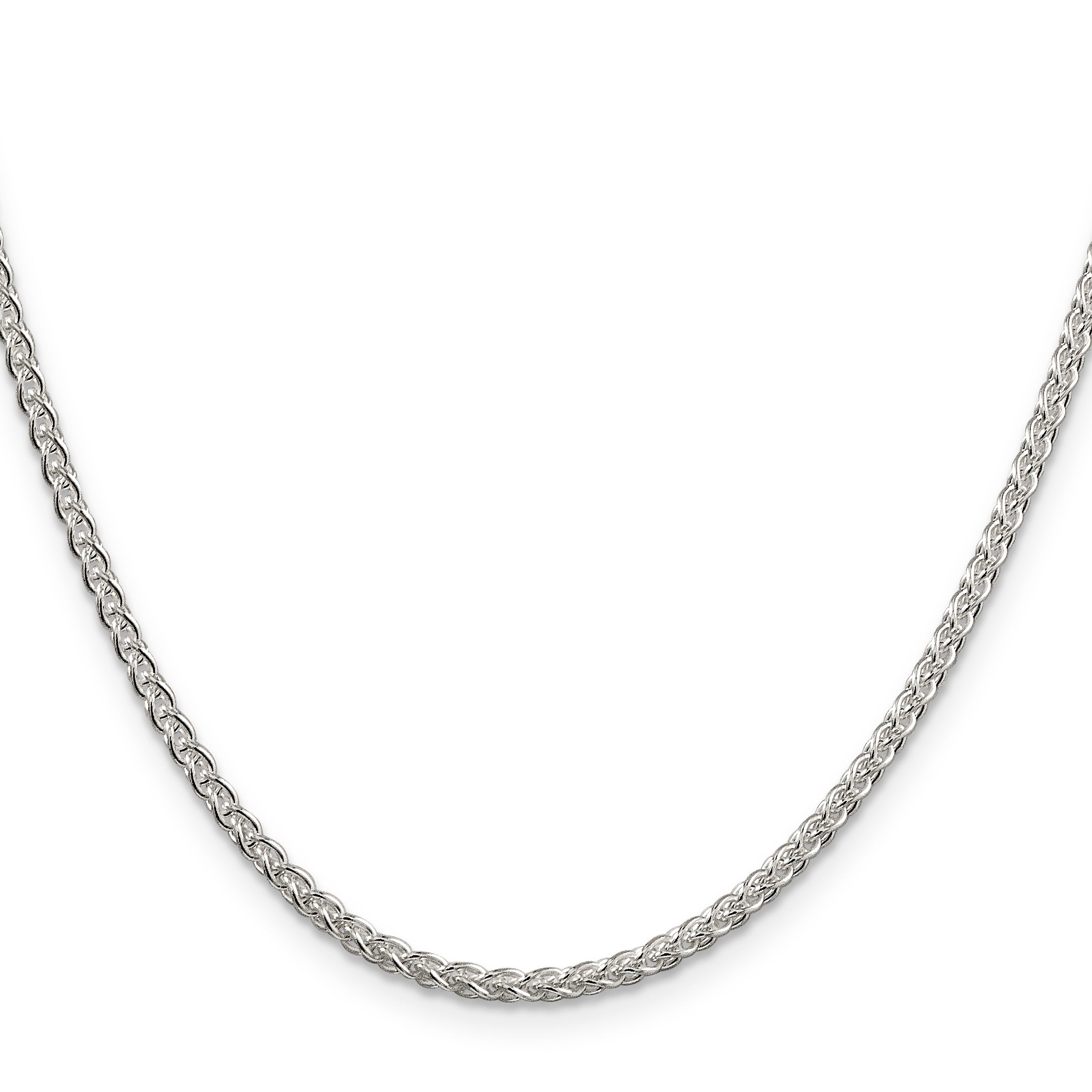 Sterling Silver Wheat Chain Necklace 2.5mm