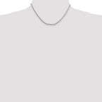 Sterling Silver Rhodium-Plated Wheat Chain Necklace 2.5mm