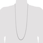 Sterling Silver Rhodium-Plated 2.5mm Round Spiga Chain