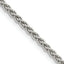 Sterling Silver Rhodium-Plated Wheat Chain Necklace 2.5mm