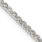 Sterling Silver Wheat Chain Necklace 2.5mm