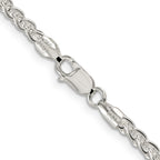 Sterling Silver Wheat Chain Necklace 3mm