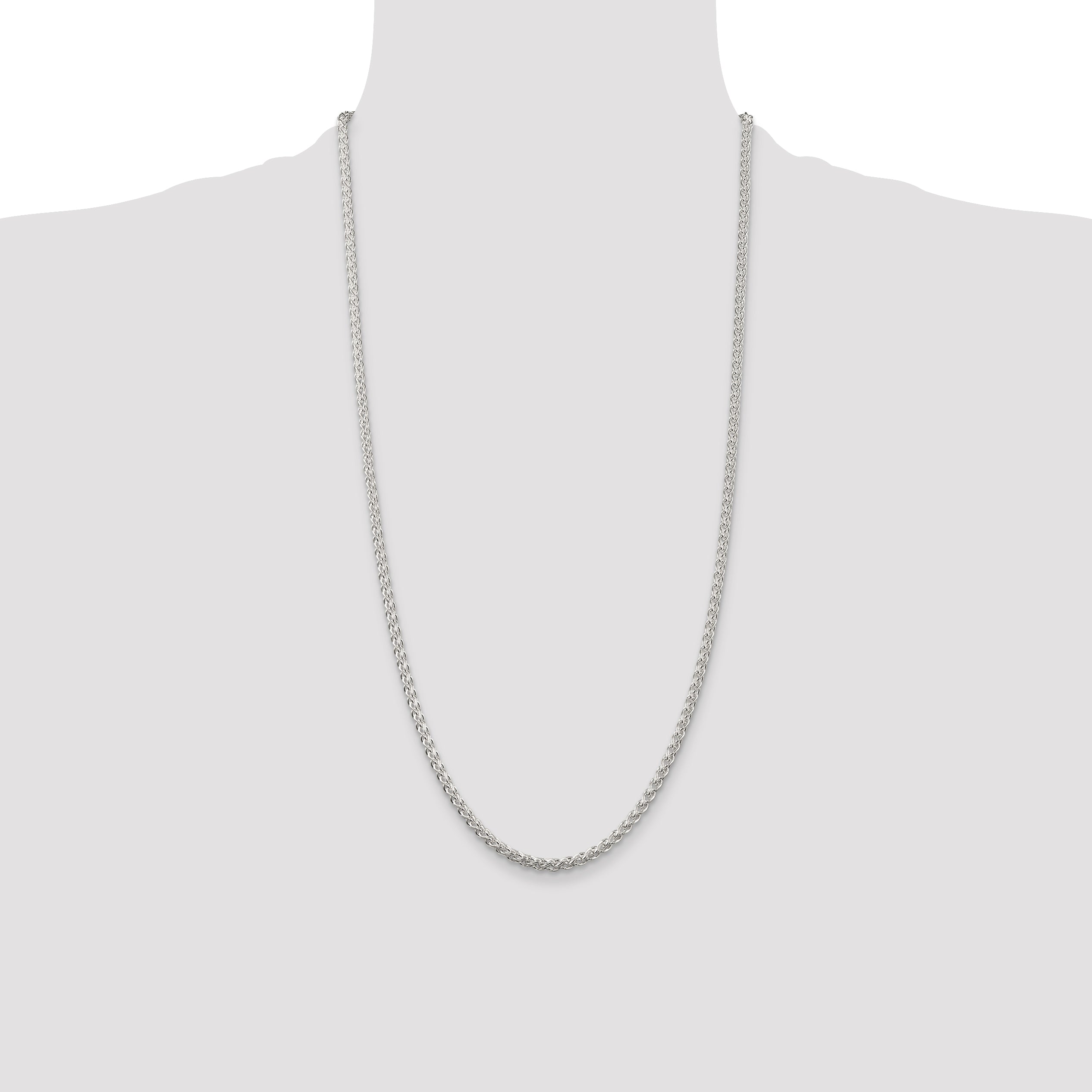 Sterling Silver 3mm Round Spiga Chain