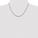 Sterling Silver Rhodium-plated 3mm Round Spiga Chain