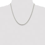 Sterling Silver Rhodium-plated 3mm Round Spiga Chain