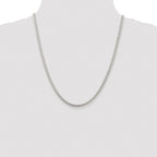 Sterling Silver Rhodium-plated 3mm Round Spiga Chain