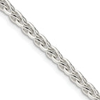 Sterling Silver 3.7mm Round Spiga Chain