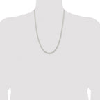 Sterling Silver Rhodium-plated 3.7mm Round Spiga Chain