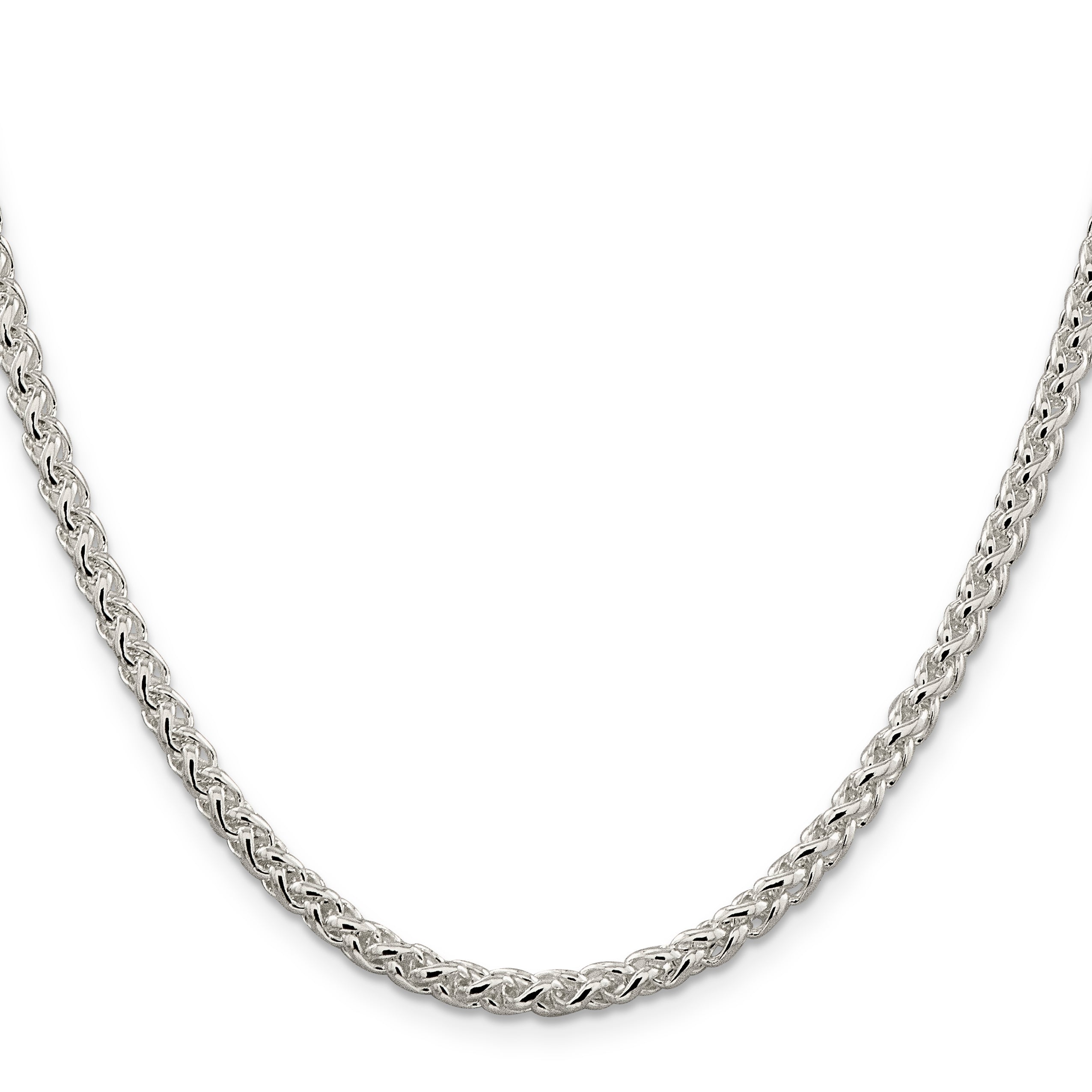 Sterling Silver Wheat Chain Necklace 4mm Secondary image