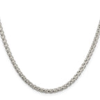 Sterling Silver Wheat Chain Necklace 4mm
