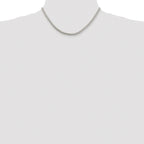 Sterling Silver Rhodium-plated 4mm Round Spiga Chain