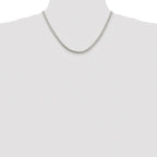 Sterling Silver Rhodium-plated 4mm Round Spiga Chain