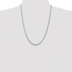 Sterling Silver Rhodium-plated 4mm Round Spiga Chain