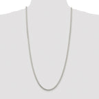 Sterling Silver Rhodium-plated 4mm Round Spiga Chain