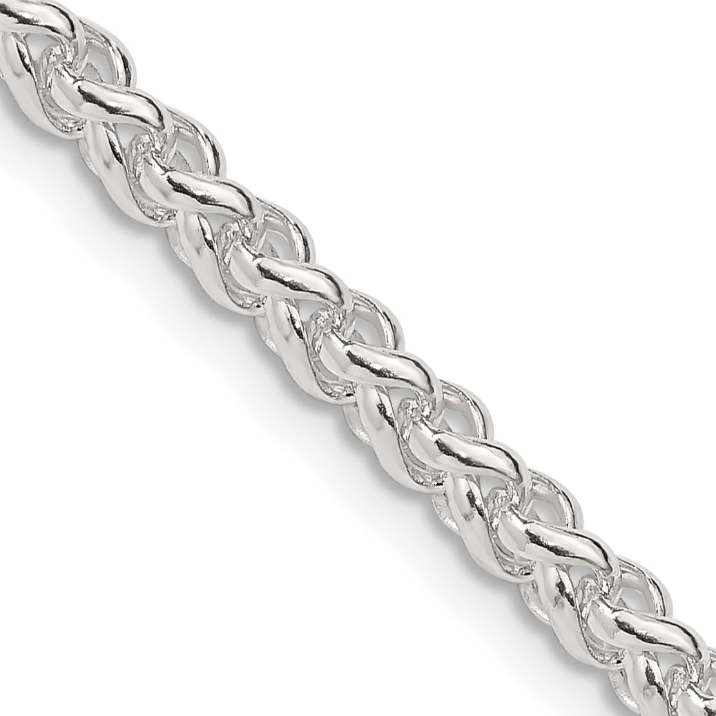 Sterling Silver Wheat Chain Necklace 4mm Main image
