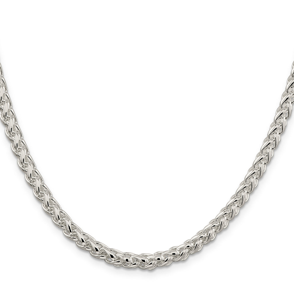 Sterling Silver Wheat Chain Necklace 5mm