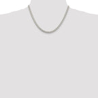 Sterling Silver Wheat Chain Necklace 5mm