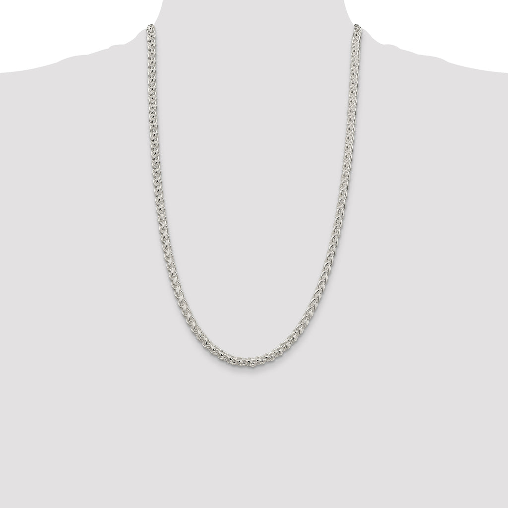 Sterling Silver 5mm Round Spiga Chain