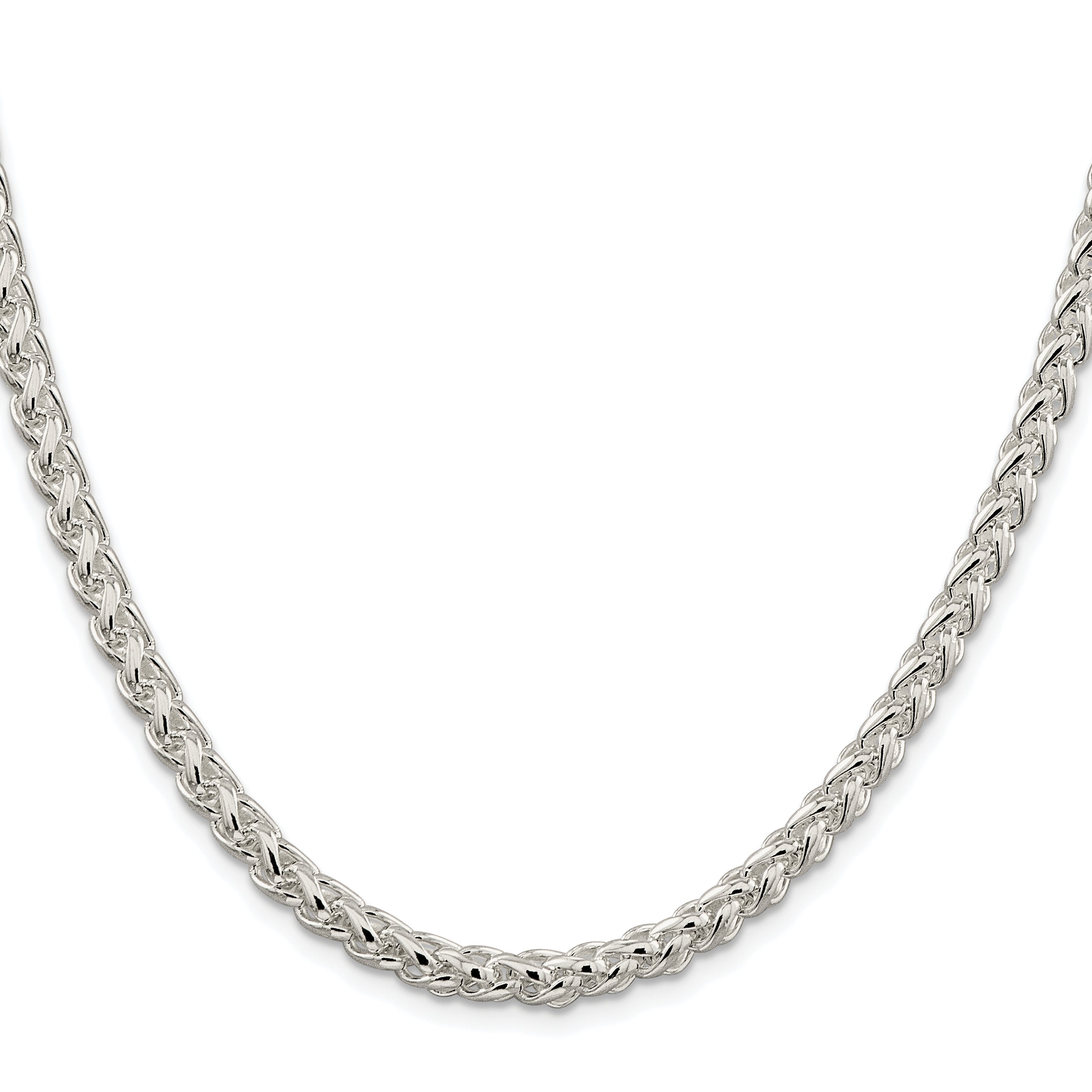 Sterling Silver Rhodium-plated 5mm Round Spiga Chain Secondary image