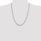 Sterling Silver Rhodium-plated 5mm Round Spiga Chain