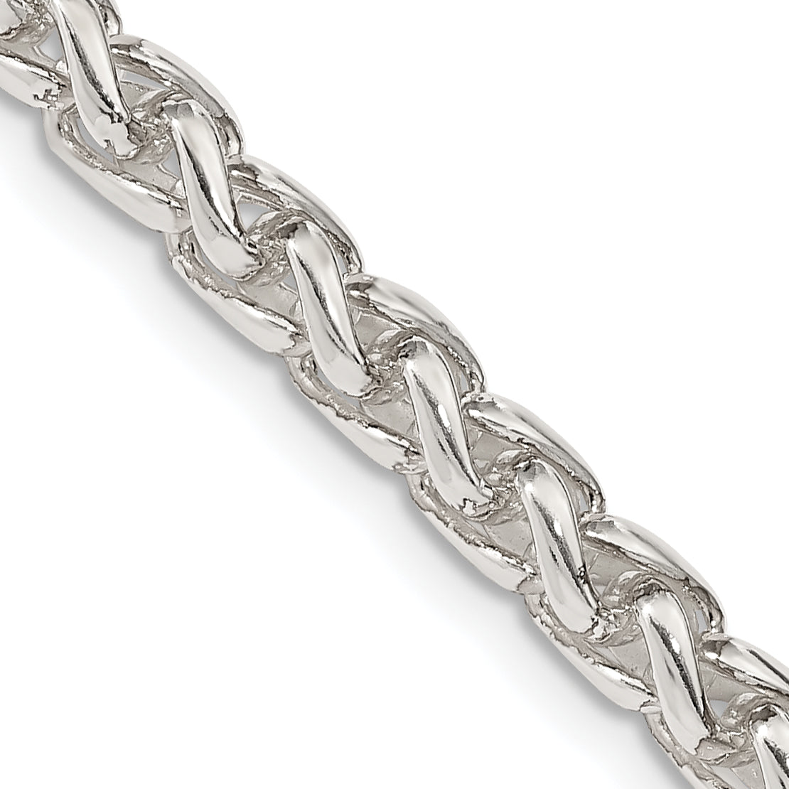 Sterling Silver Wheat Chain Necklace 5mm