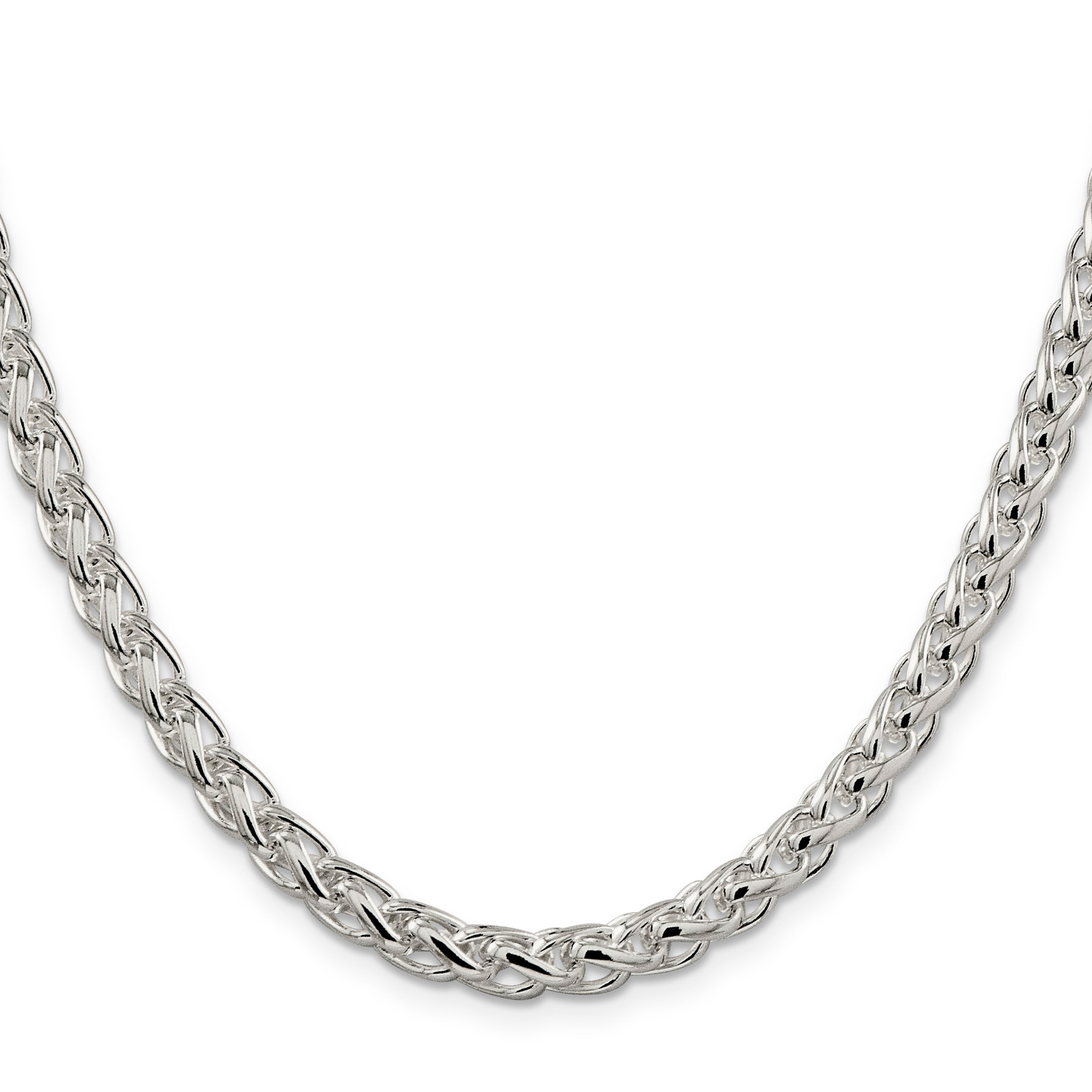 Sterling Silver Wheat Chain Necklace 6mm Secondary image