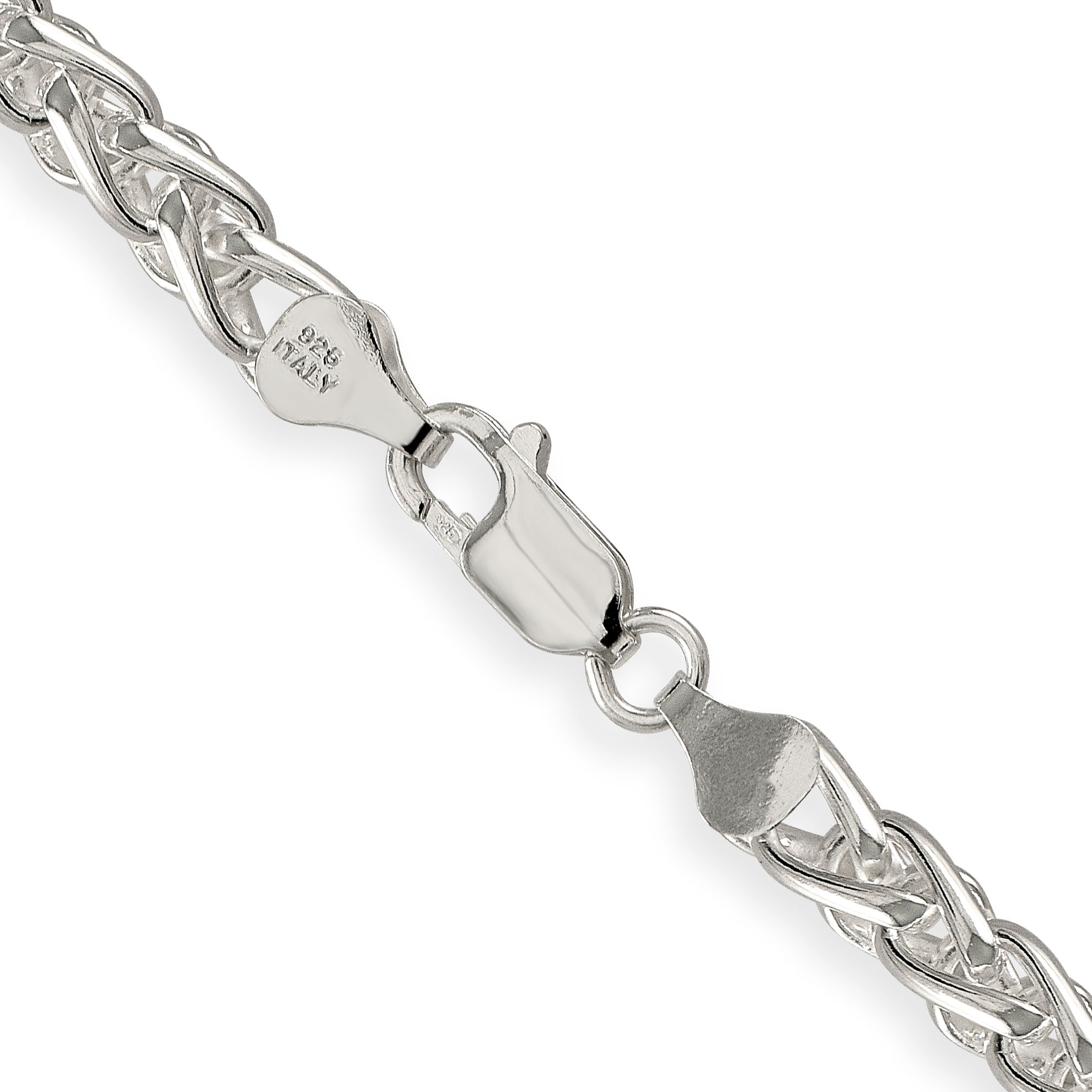 Sterling Silver Wheat Chain Necklace 6mm