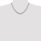 Sterling Silver Wheat Chain Necklace 6mm