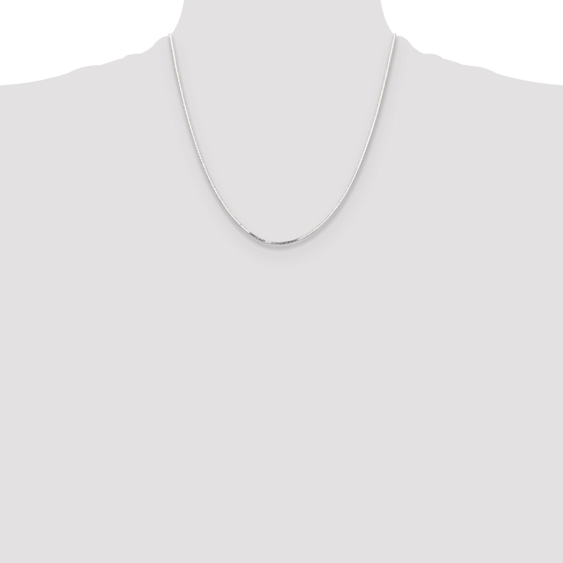 Sterling Silver Polished 1.15mm Square Snake Chain