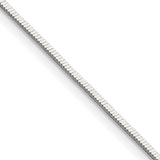 Snake Chain Necklace in Sterling Silver, 1.15mm, 16–24 Inch