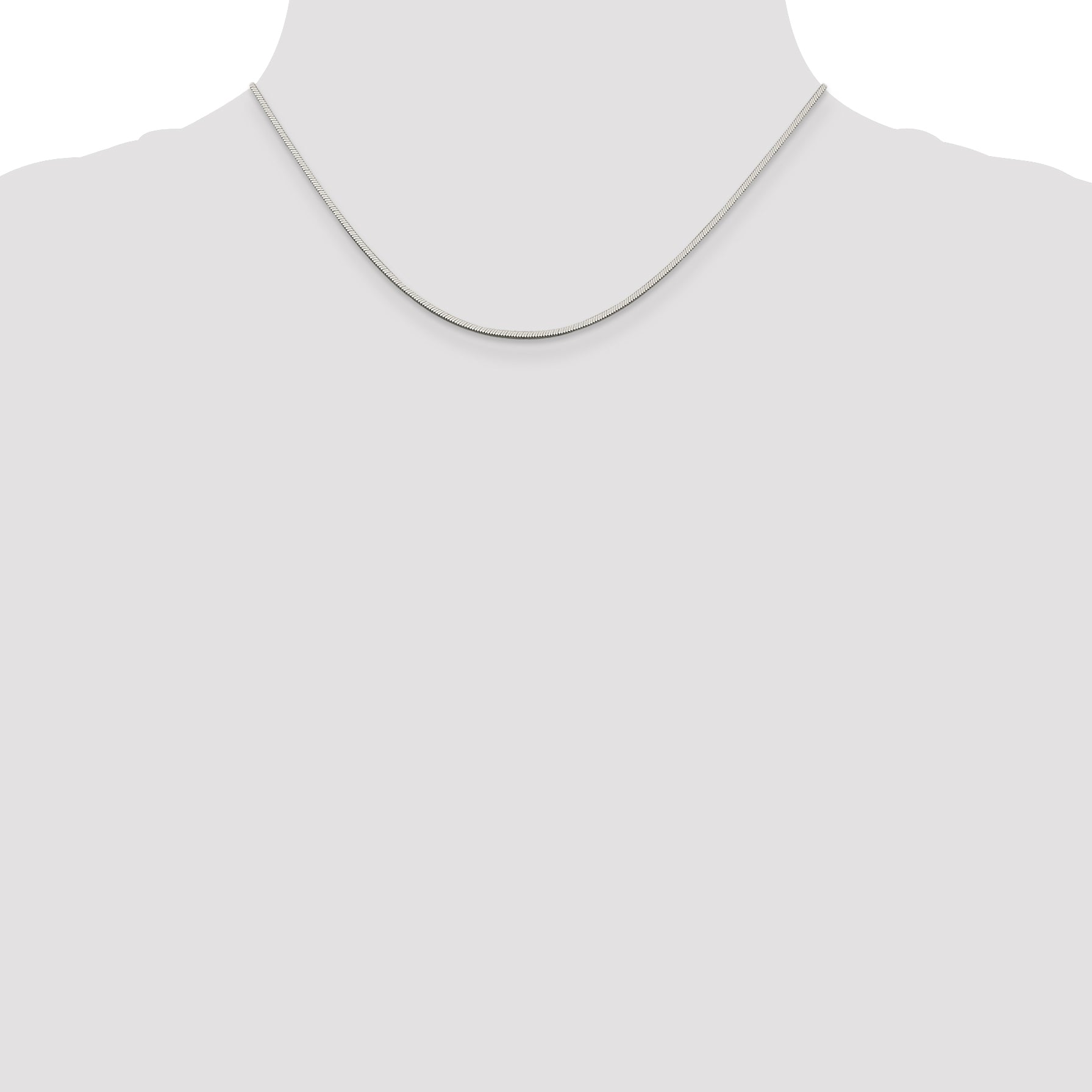 Sterling Silver Snake Chain Necklace 1.25mm