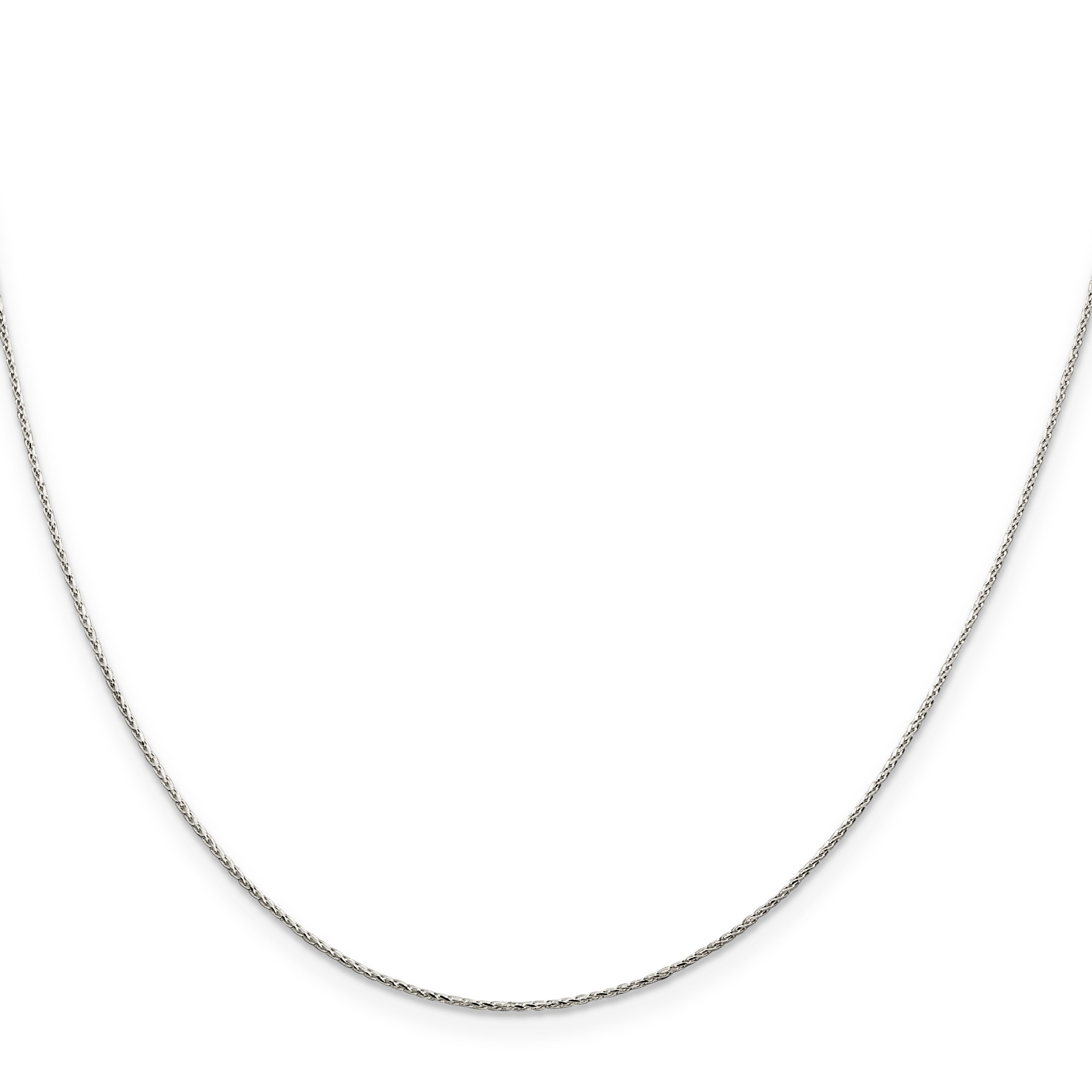 Sterling Silver Diamond-Cut Wheat Chain Necklace 0.85mm Secondary image