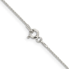 Sterling Silver .85mm Diamond-cut Round Spiga Chain