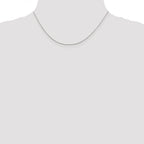 Sterling Silver Diamond-Cut Wheat Chain Necklace 0.85mm