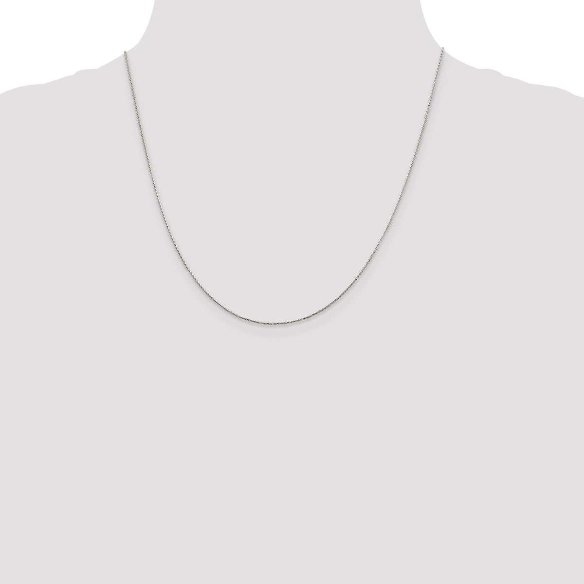 Sterling Silver .85mm Diamond-cut Round Spiga Chain