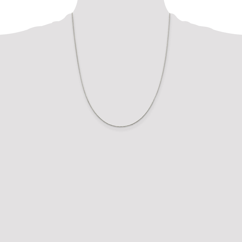Sterling Silver .85mm Diamond-Cut Round Spiga Chain