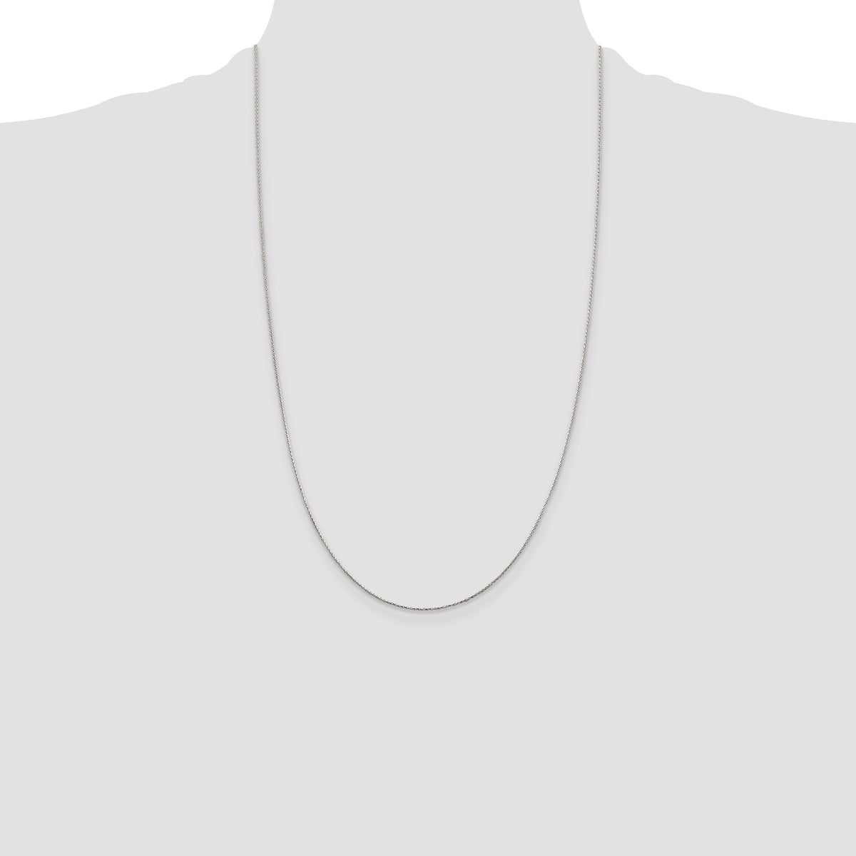 Sterling Silver .85mm Diamond-cut Round Spiga Chain