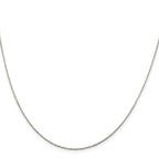 Sterling Silver Rhodium-plated .85mm Diamond-cut Round Spiga Chain