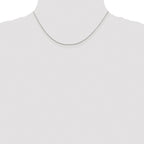 Sterling Silver Rhodium-plated .85mm Diamond-cut Round Spiga Chain