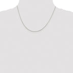 Sterling Silver Rhodium-plated .85mm Diamond-cut Round Spiga Chain