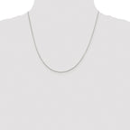 Sterling Silver Rhodium-plated .85mm Diamond-cut Round Spiga Chain