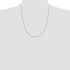 Sterling Silver Rhodium-plated .85mm Diamond-cut Round Spiga Chain